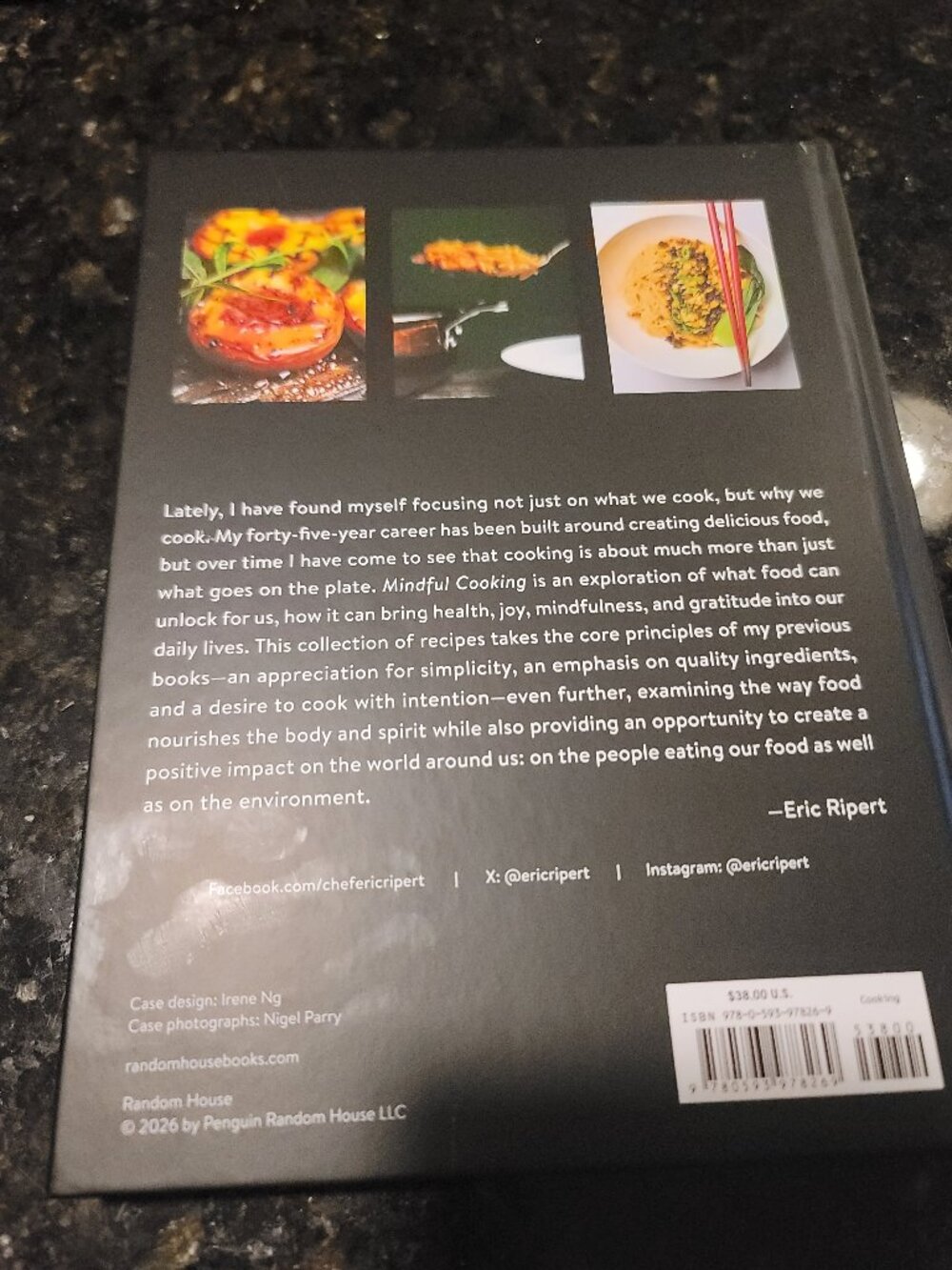 Eric Ripert Mindful Cooking — Brand New Signed Cookbook (Hardcover) - Picture 3 of 6